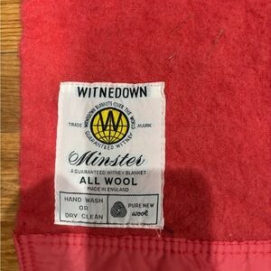 Vintage Minster All Wool pink Blanket